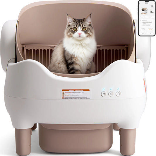 Lunapurr Self Cleaning Litter Box With App Control For Multi Cats