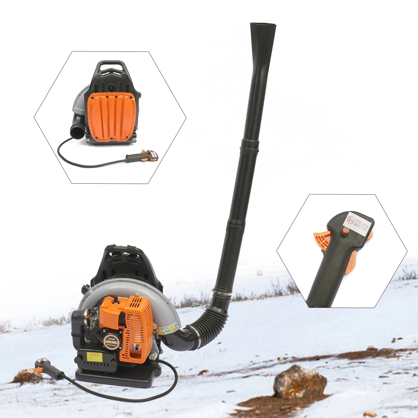 Gasoline-Powered Backpack Leaf Blower Air-Cooled System